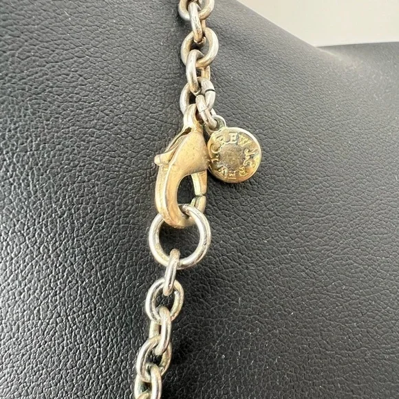 J. Crew Gold Tone Faux Tortoise & Glass Rhinestone Necklace 20” D10 - Picture 5 of 5